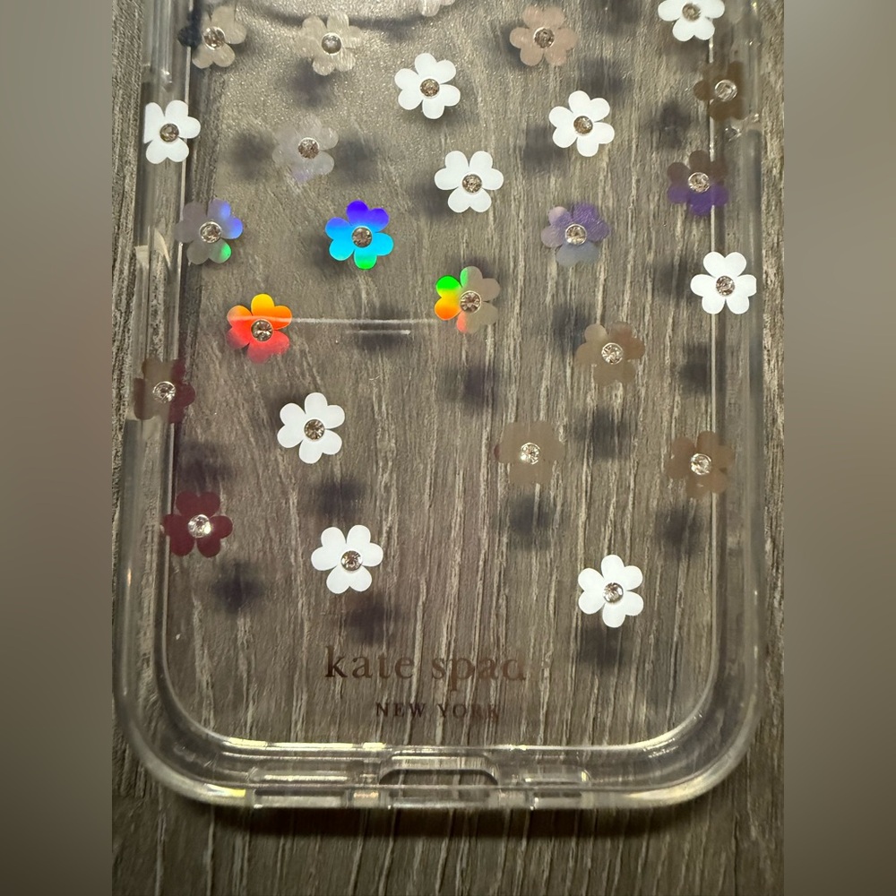 Kate Spade Clear iPhone 16 Case with Flowers - Picture 2 of 2